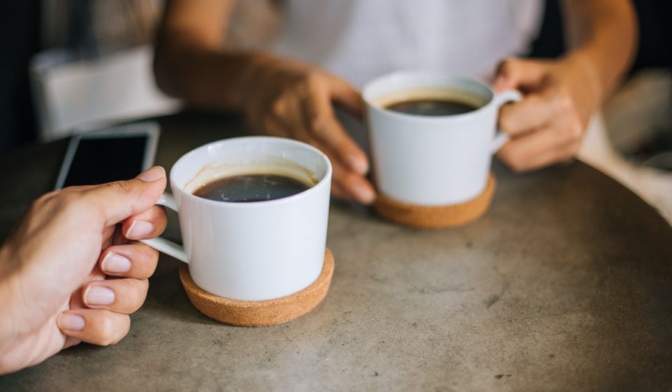 two cups of coffee